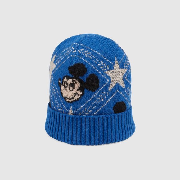Gucci x Disney Jacquard-knit Beanie Hat in Blue - Picture 2 of 4